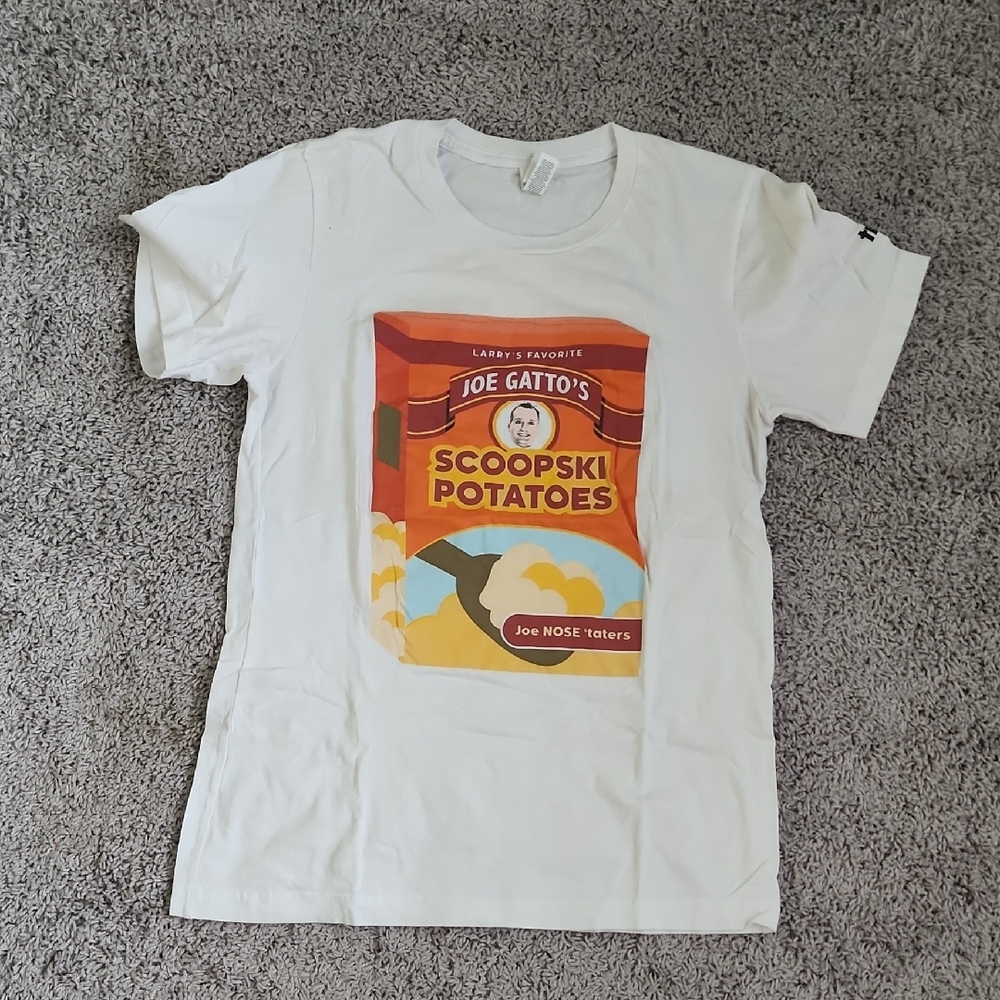Impractical Jokers JOE GATTO White Graphic T-Shirt with Scoopski Potatoes Design